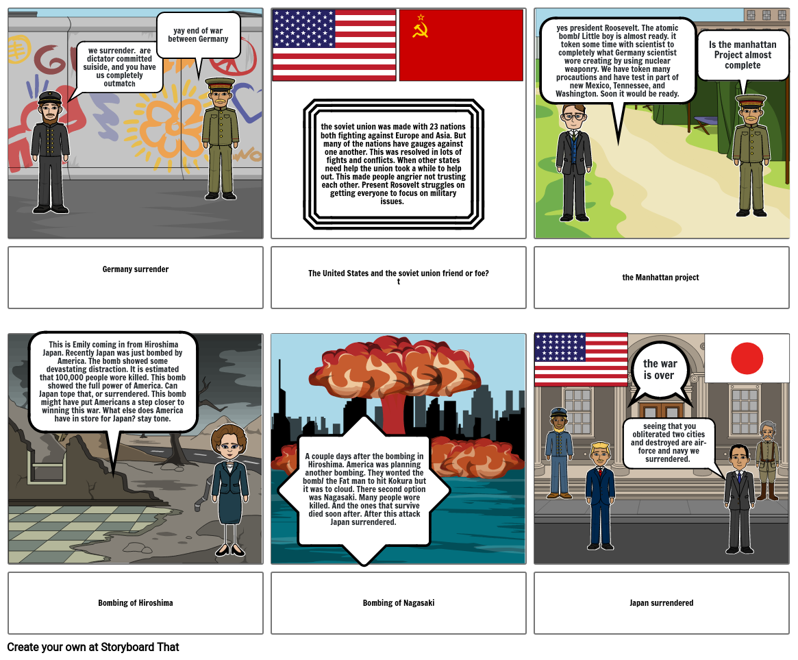 the outcomes of ww2 Storyboard by 4e0258e1