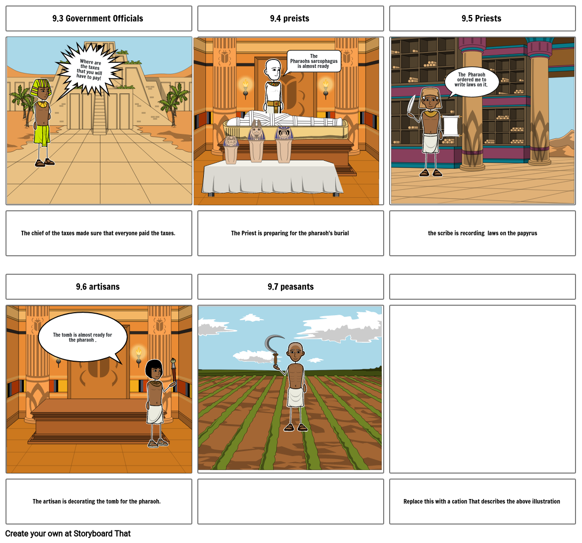 Daily Life In Ancient Egypt Storyboard By 4e6a76ec