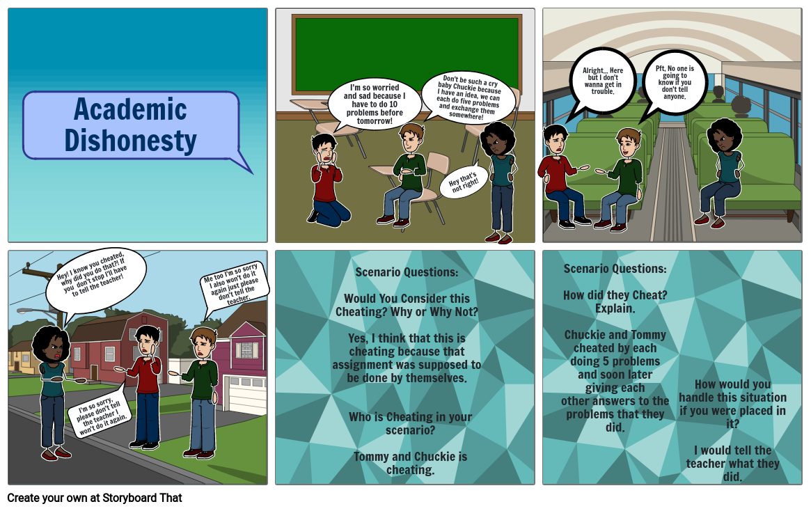 Academic Dishonesty Storyboard