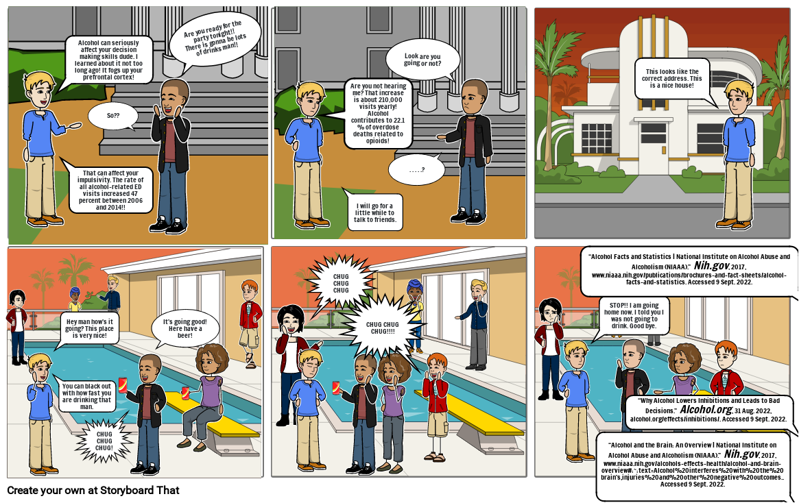 Health Risk Behavior Comic Strip