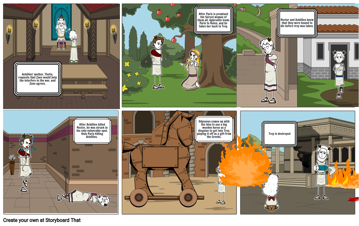 trojan war storyboard Storyboard by 4f0f701d