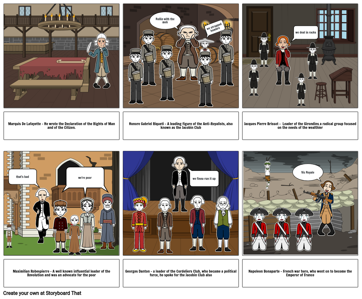 French Revolution Storyboard by 4f4691c5