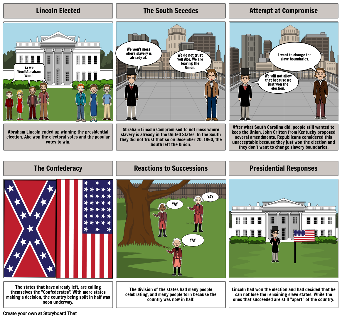 How Abraham Lincoln ran as President Storyboard