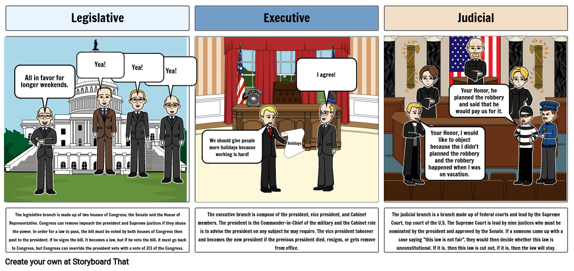 Three Branches Of Government Storyboard By 4f5478d7