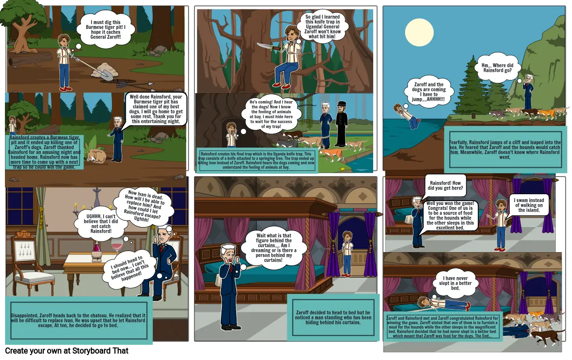 The Most Dangerous Game-Comic Strip, Part 2 By: Eltaicha Philippe