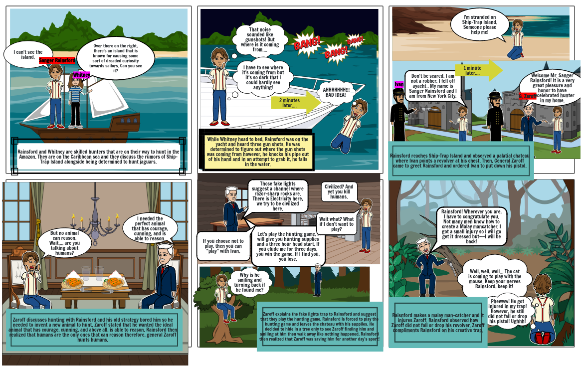 The Most Dangerous Game-Comic Strip, Part 1 By: Eltaicha Philippe