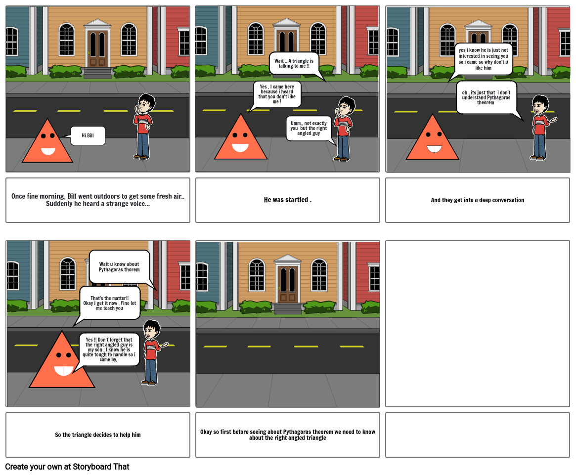 Pythagoras Theorem Storyboard by 4fc8055b