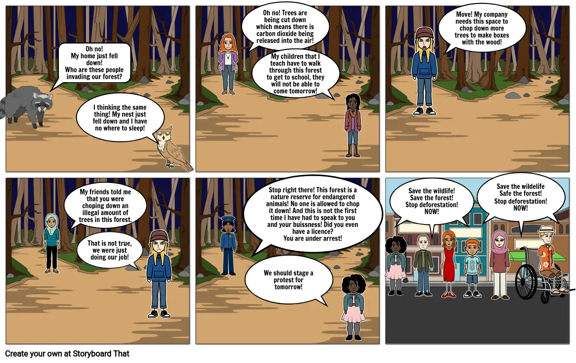 Science Digital Choice Board Comic Strip