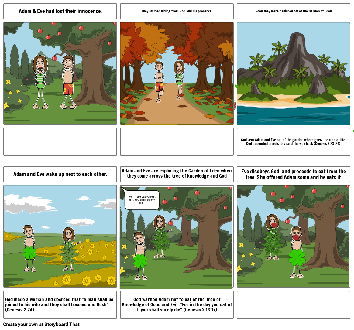 Adam And Eve Storyboard By 502ca540