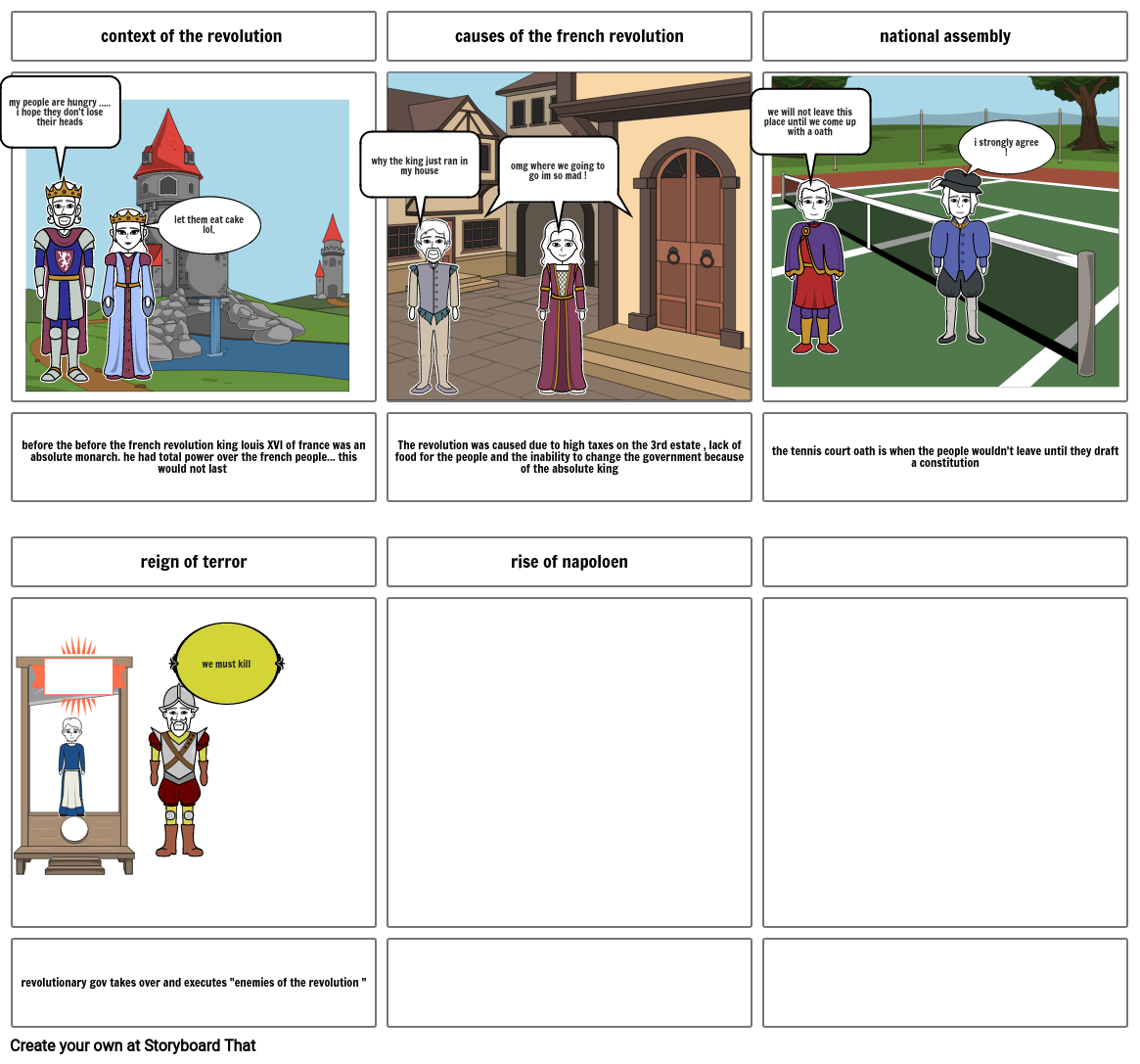 French Revolution Storyboard Storyboard By C B