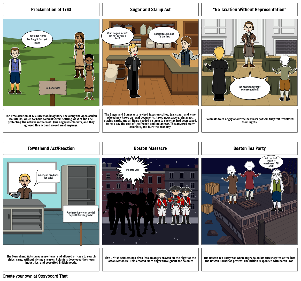 Road to Revolution Comic Strip Storyboard by 50bac046