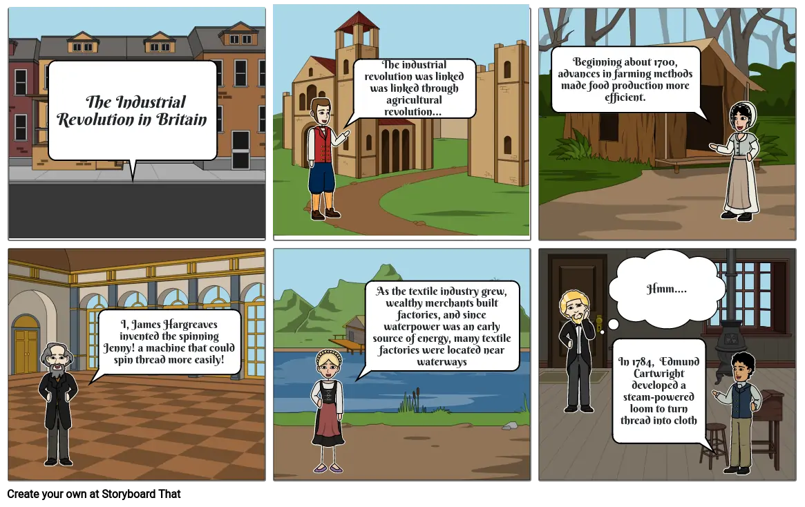 Industrial revolution comic strip