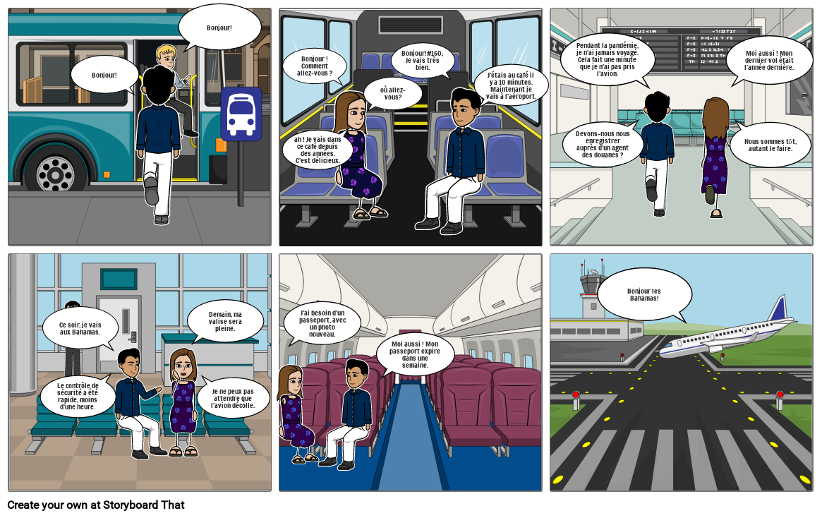 Airport comic strip