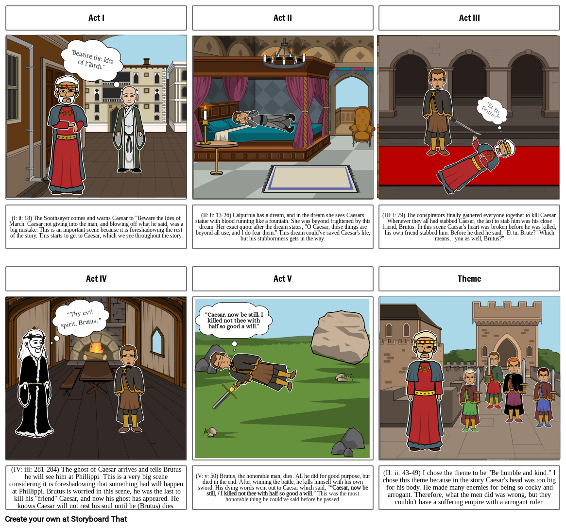Julius Caesar Storyboard Project Storyboard by 51117a1c