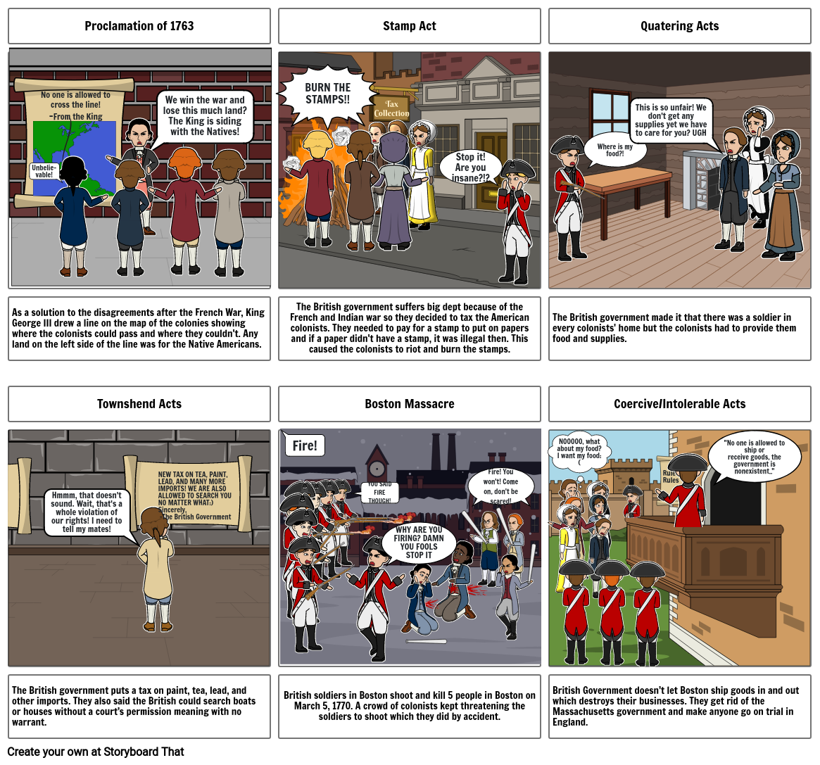 Causes of the Revolution Storyboard by 5150f3b1