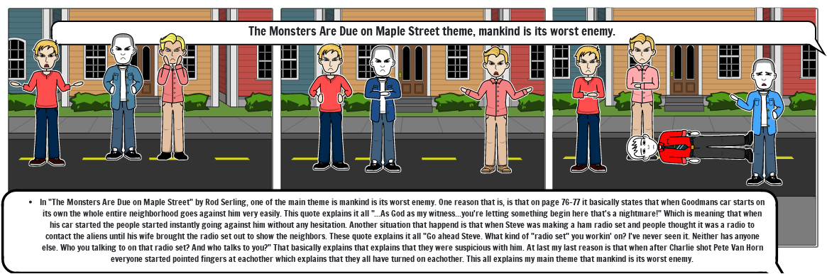 The monsters are due on maple street theme