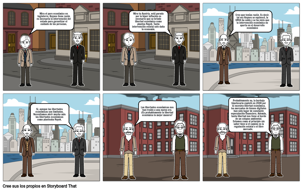 Keynes y Hayek Storyboard by 515f4b5e