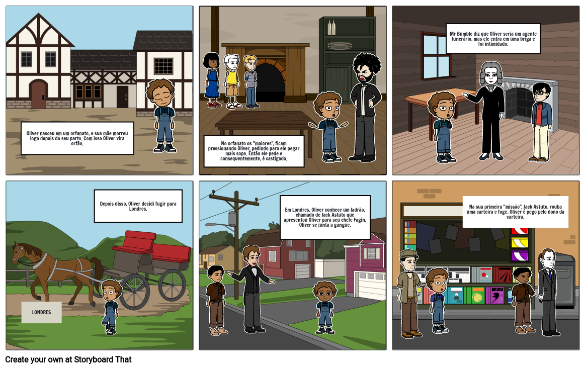 Oliver Twist StoryBoard Storyboard by 5177fd2e