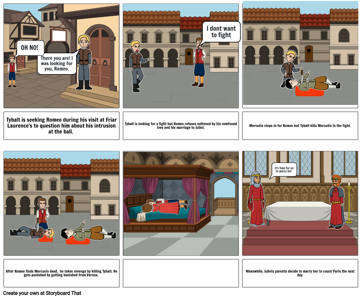 act 3 Romeo and Juliet Storyboard by 51f4fda3