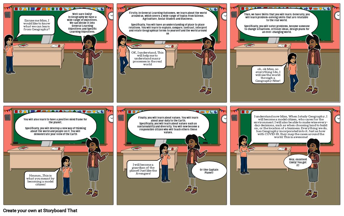 Geography objectives Storyboard by 52027eab