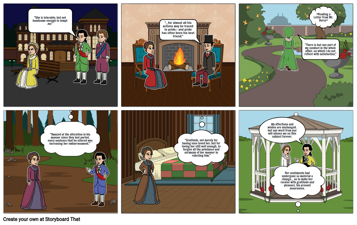 Pride and Prejudice Comic Storyboard by 5202c987