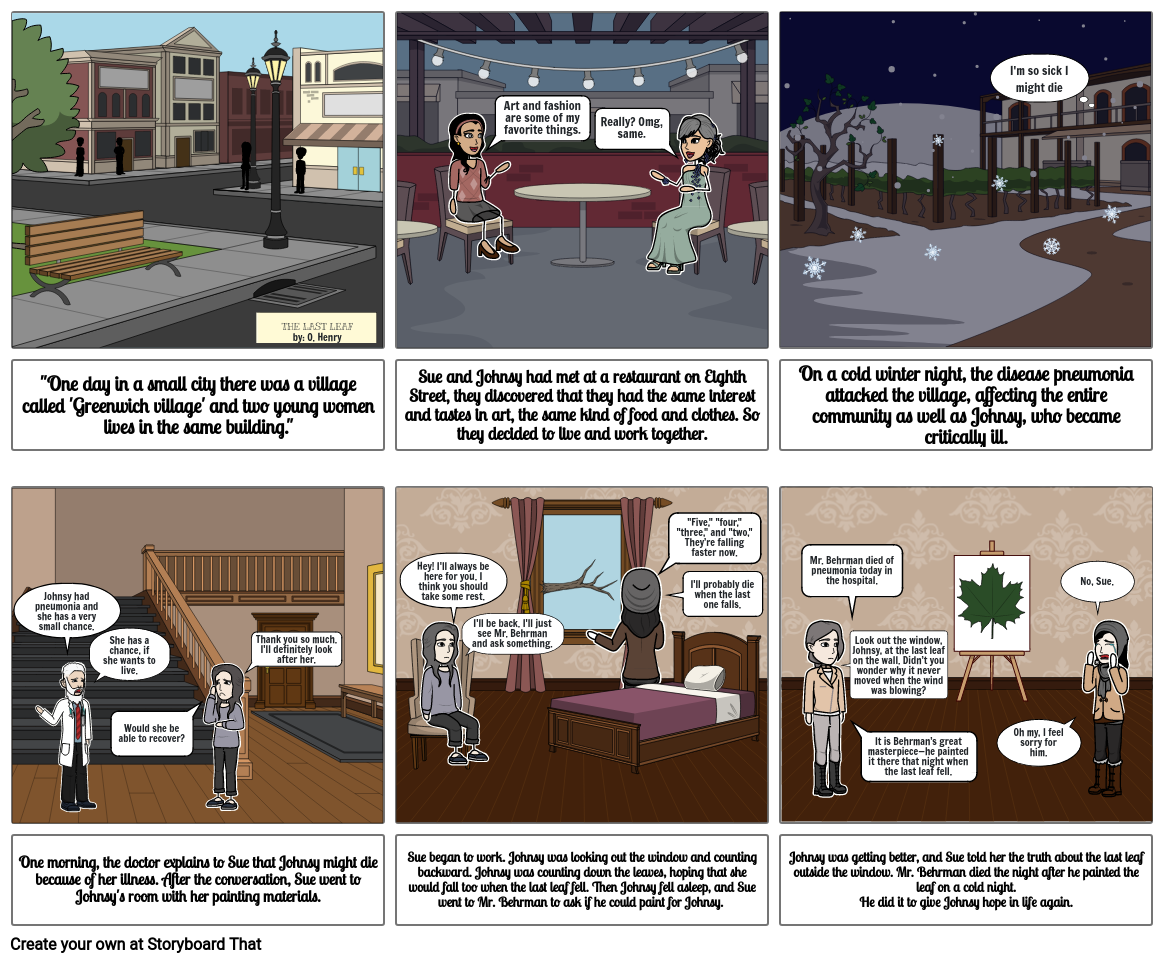 the-last-leaf-21st-century-literature-storyboard