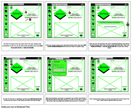 Landing website page