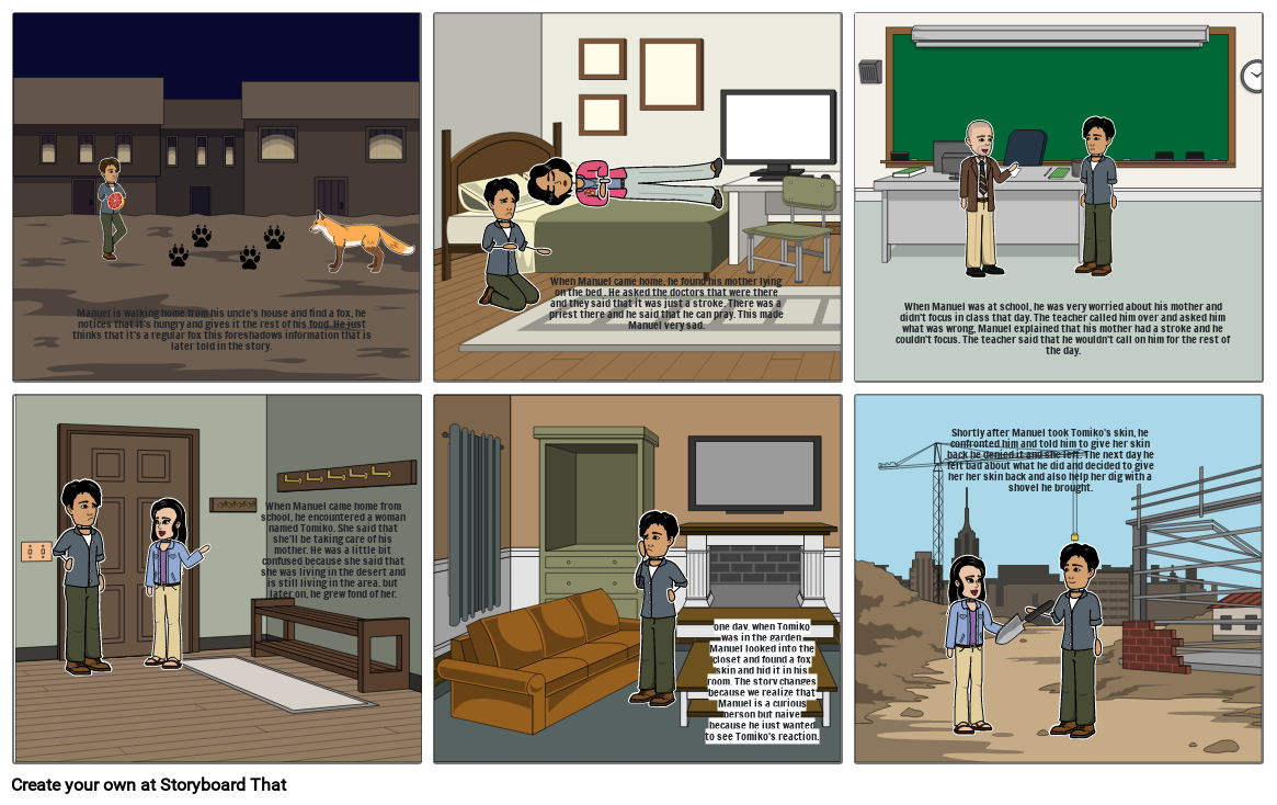 Manuel and the Magic Fox Storyboard Storyboard