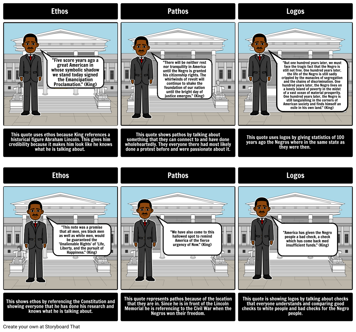 MLK I Have A Dream Speech Storyboard Par 527cdb03