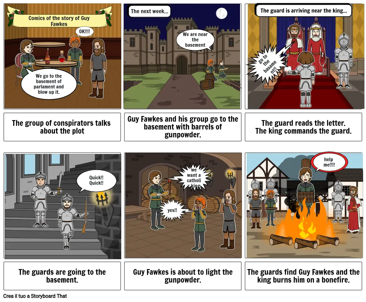 Comics of the story Guy Fawkes