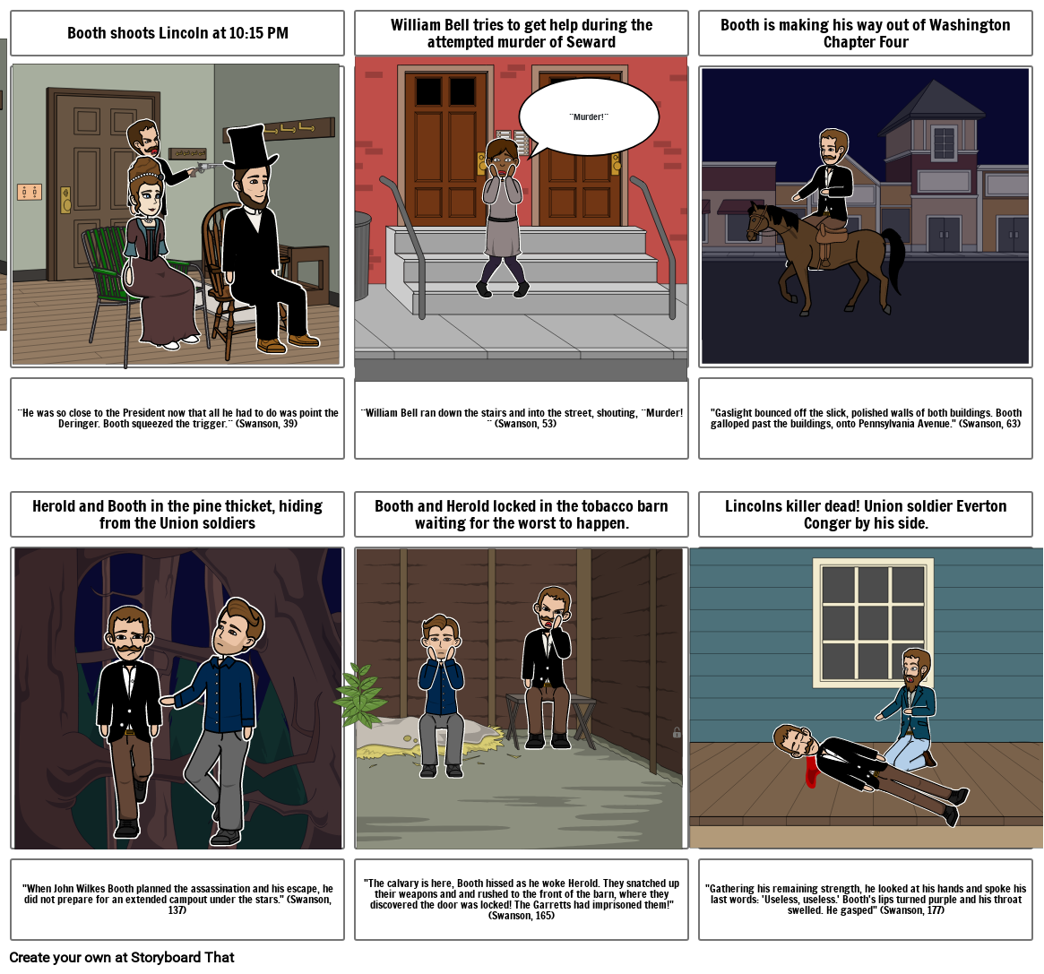 Chasing Lincolns Killer Story Bord Storyboard by 5286e21a