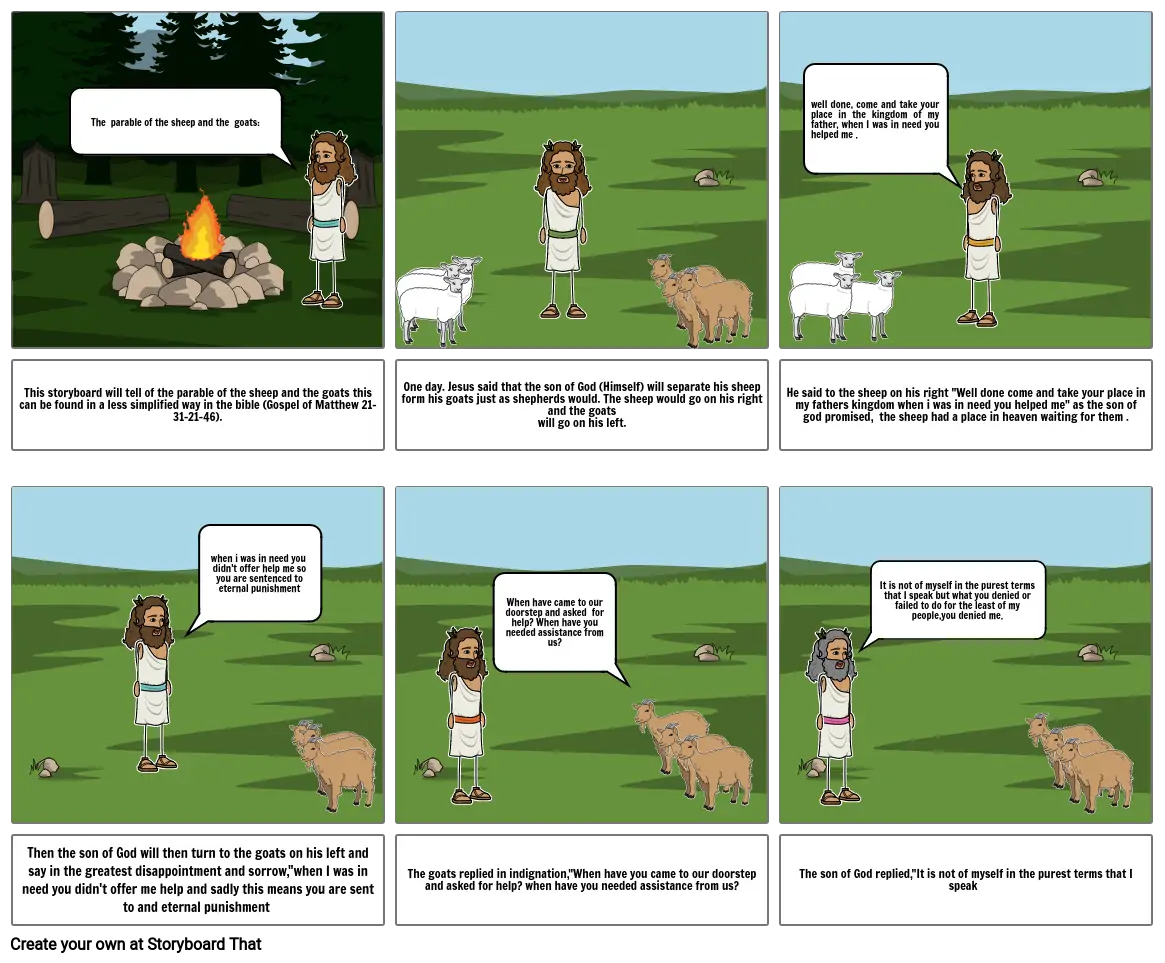 Parable; Sheep and Goats