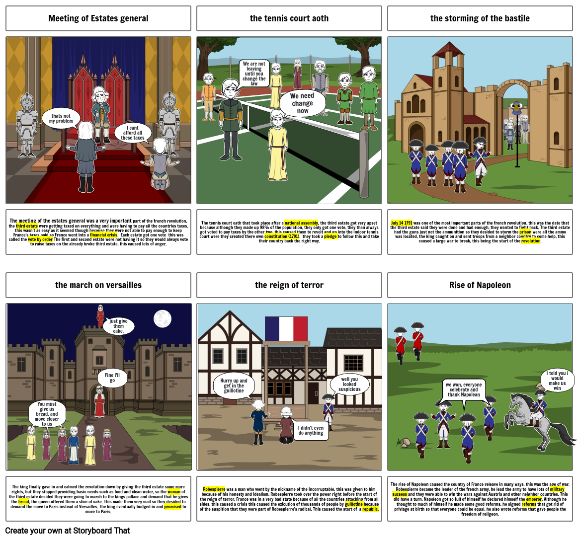 Ethan Lingo french revolution Storyboard por 530ea9e8