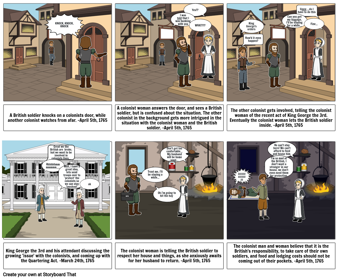 Colonists Quartering Act Storyboard by 5317ff12