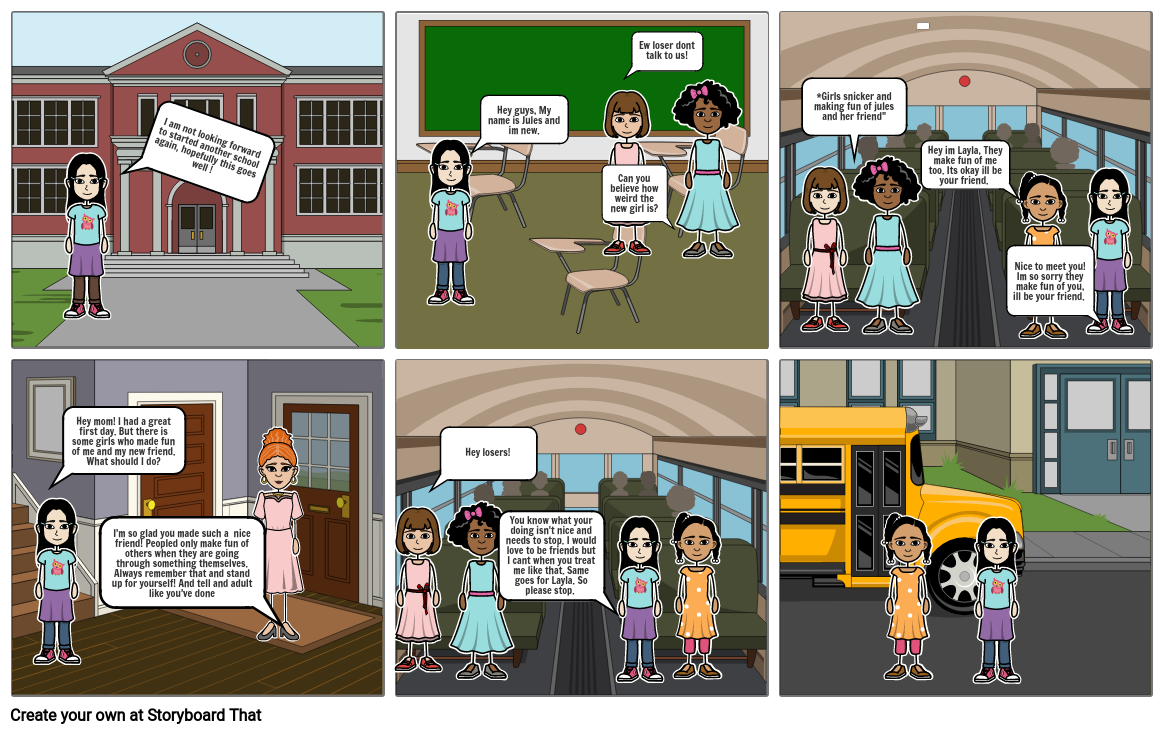 Bullying story Storyboard by 536adc4c