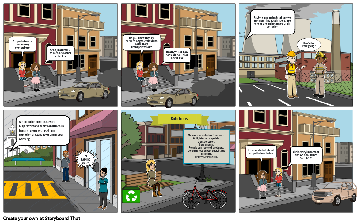 Air pollution Storyboard by 53b9b7ba