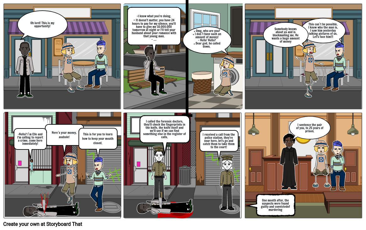 Crime Comic Storyboard by 53d0965c