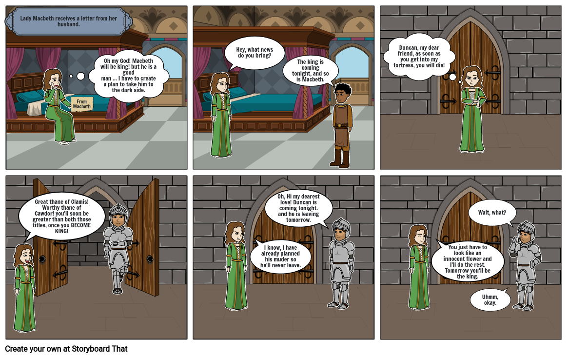 Macbeth comic strip by De Vita & Pittala Storyboard