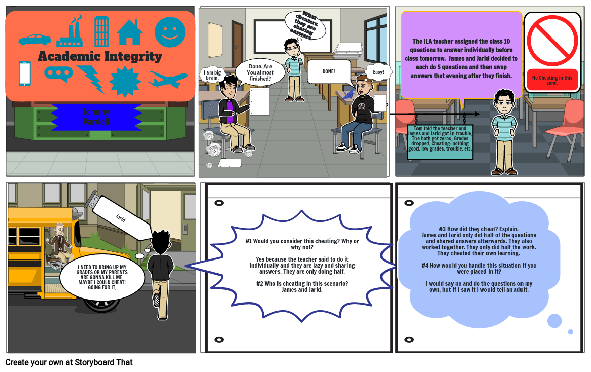 Academic Dishonesty Storyboard