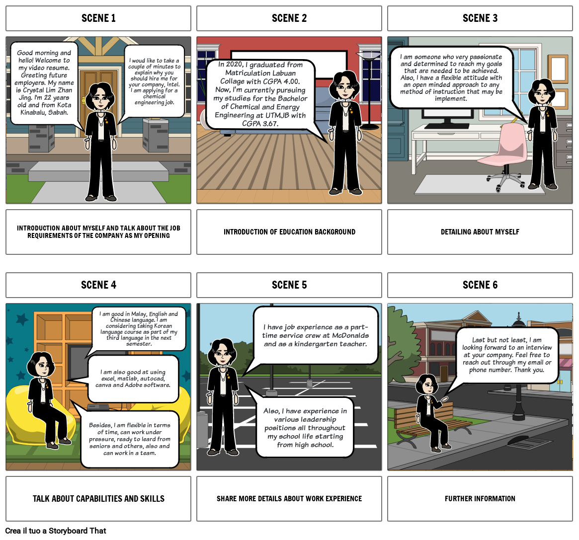 Interview Visual Storyboard Storyboard Visume Storyboard por 548f63aa