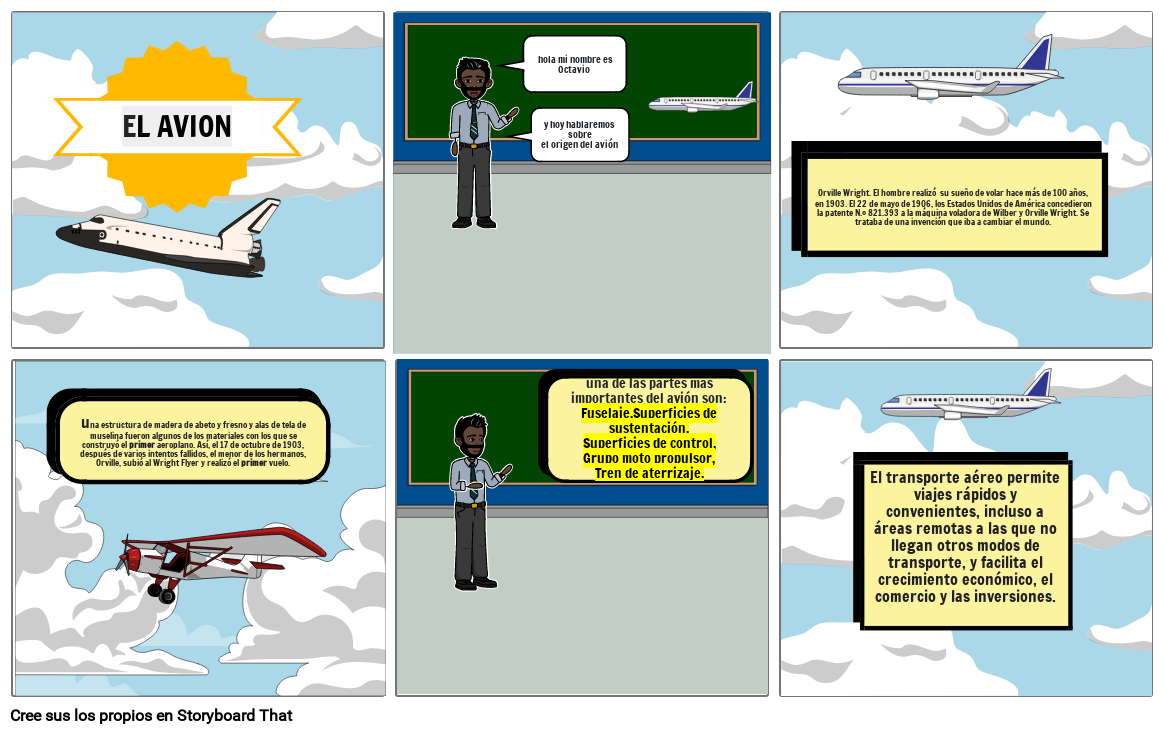 el avion Storyboard por 549cc937