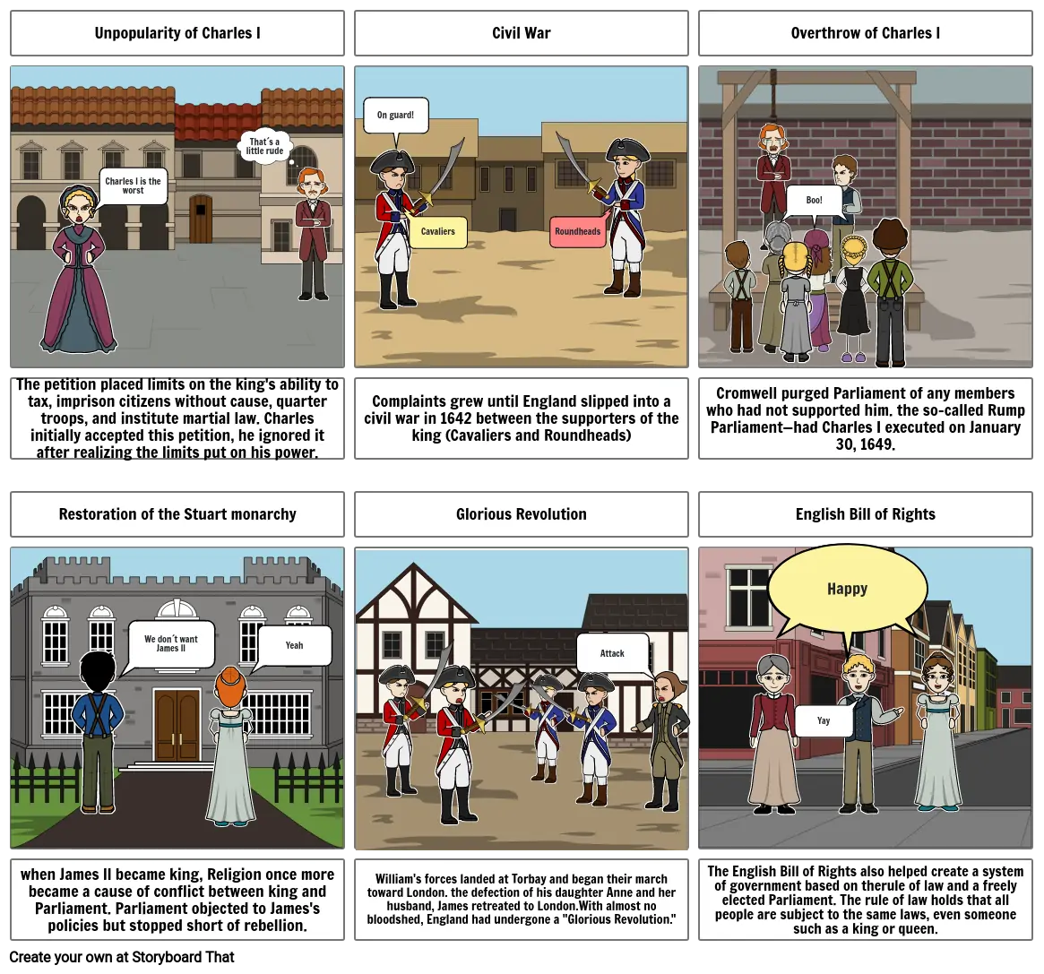 English Civil War Storyboard por 54d1f17f