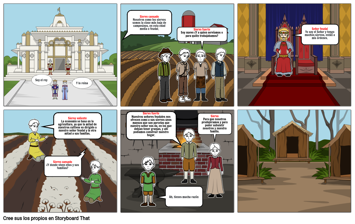 El Señor Feudal Y El Siervo - La Edad Media Storyboard