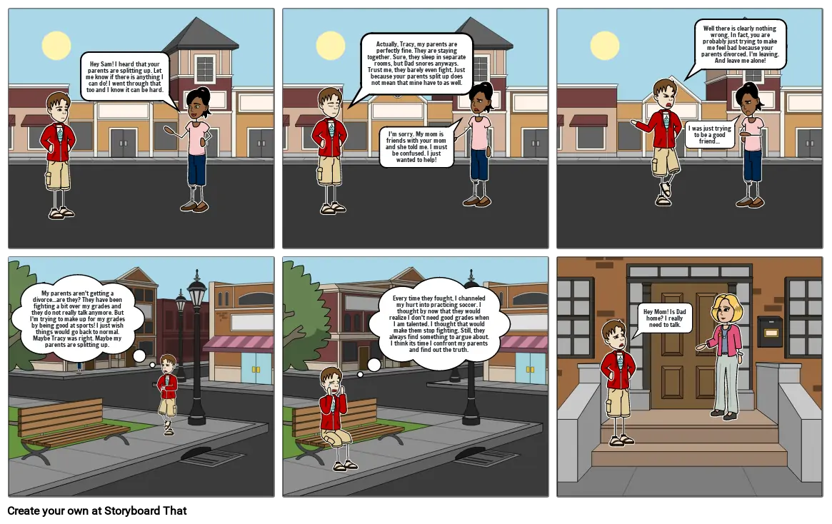 Activity: Defense Mechanisms (Comic) Storyboard