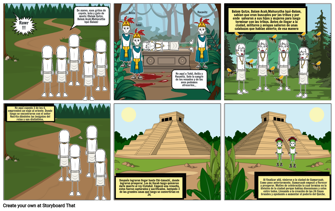 Popol Vuh Cuarta Parte Storyboard By 5761b141