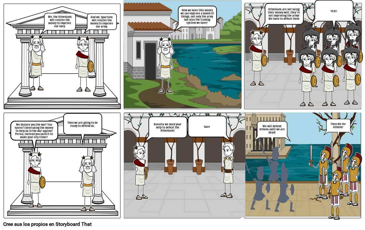 Sparta vs Athenians Storyboard by 57702312