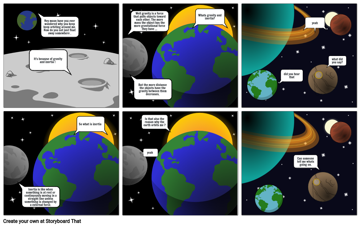 Gravity and Inertia Storyboard by 57f70253