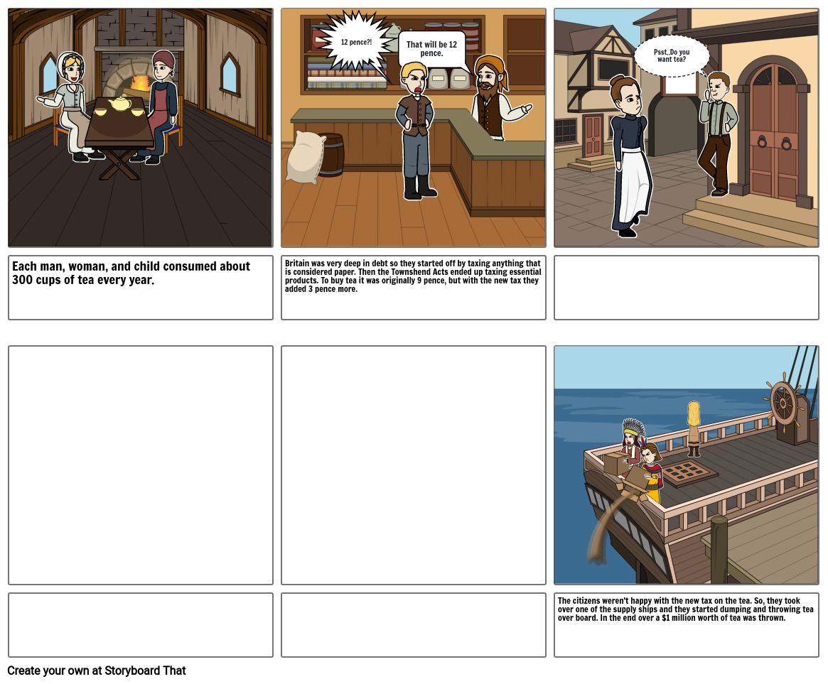 Boston Tea Party Storyboard by 5821f581