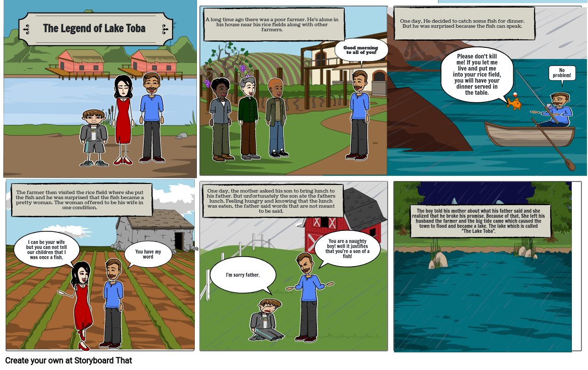 The Legend of Lake Toba Storyboard by 58376852