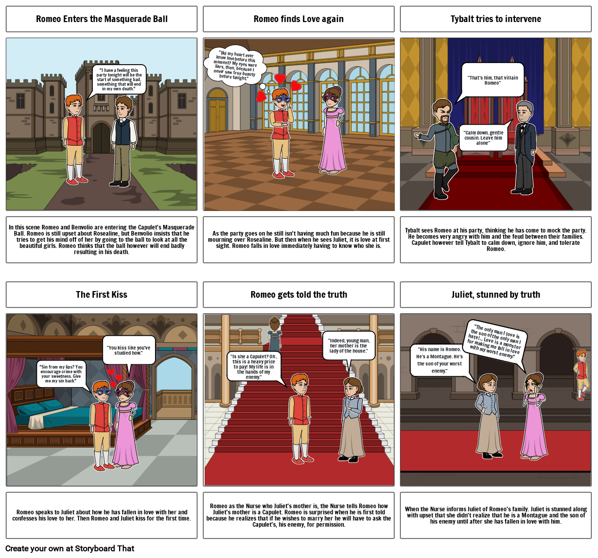 Romeo & Juliet Storyboard by 58500fb2